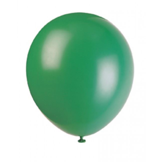 10 Green Balloons (12")