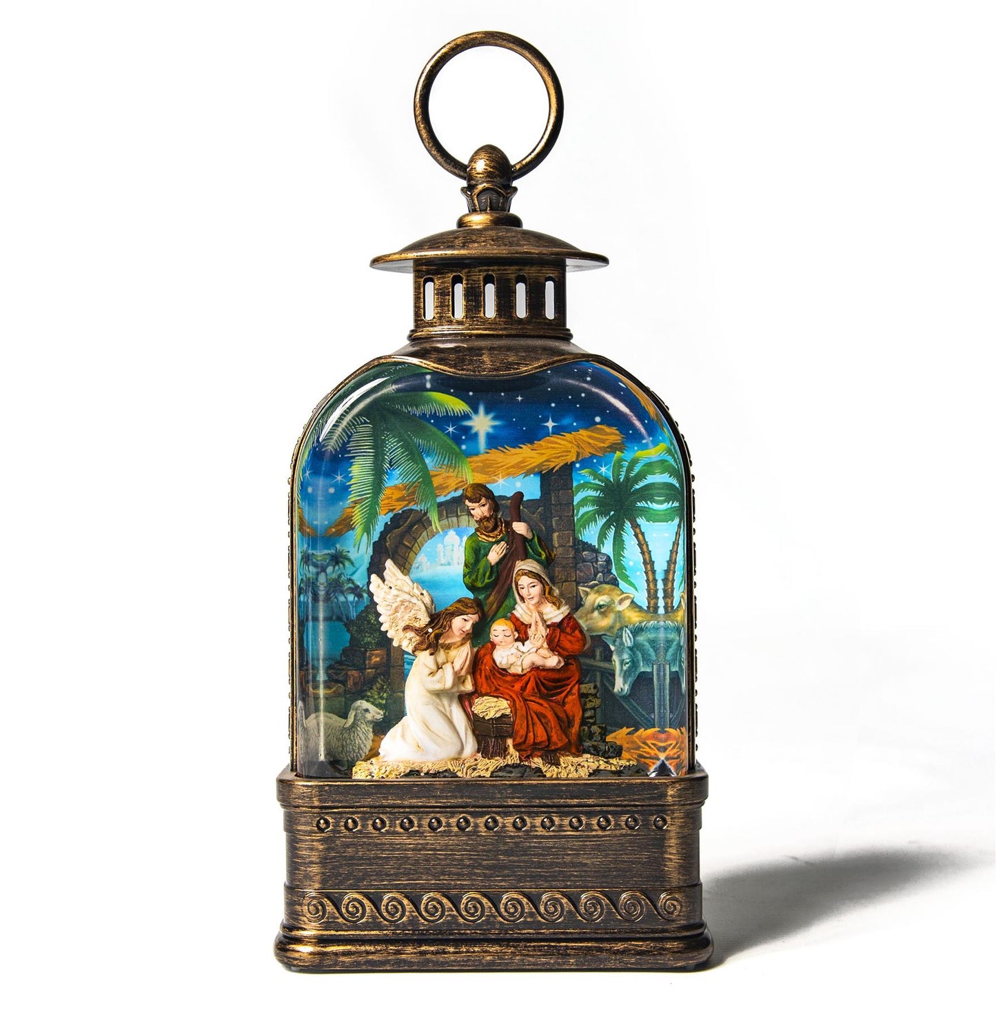 Nativity Scene Snow Globe Lantern 24x12.8x7CM