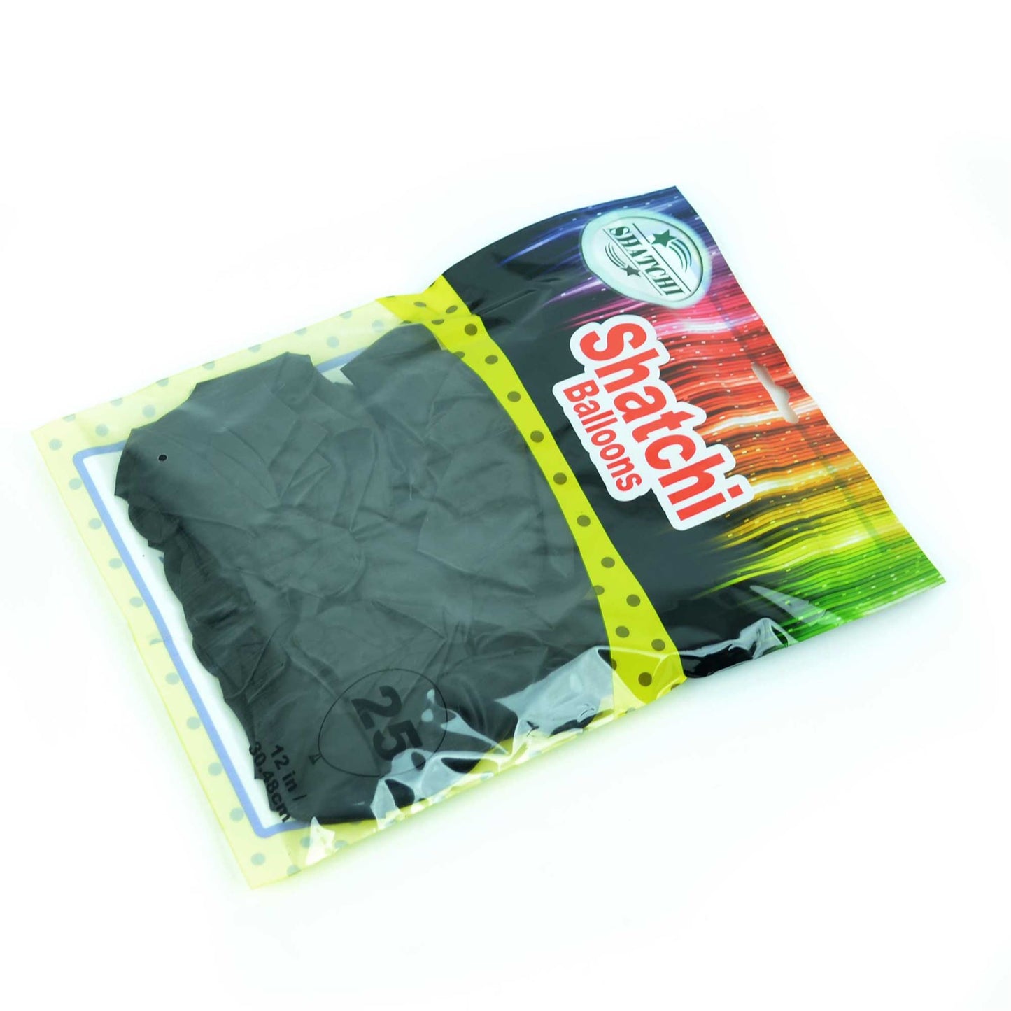 10 Quality Black Latex Balloons - 12"