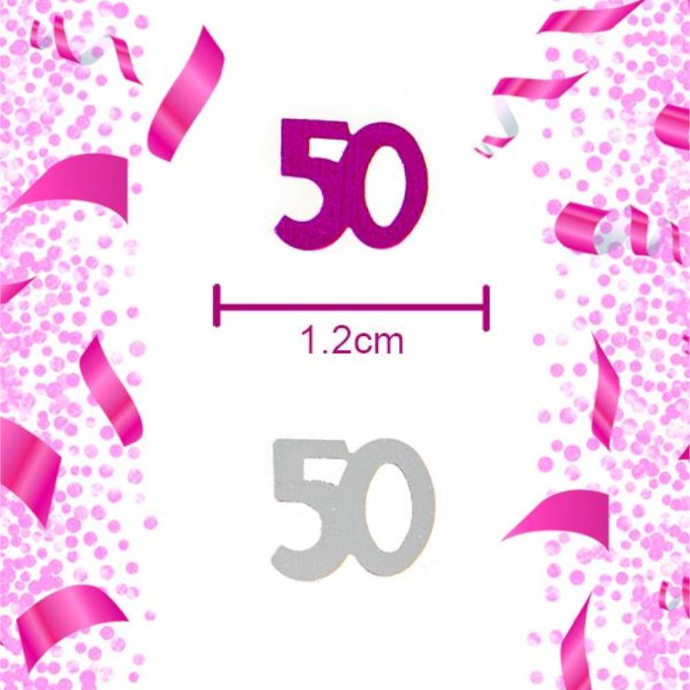 50th Confetti Pink & Silver - 14g 4PK