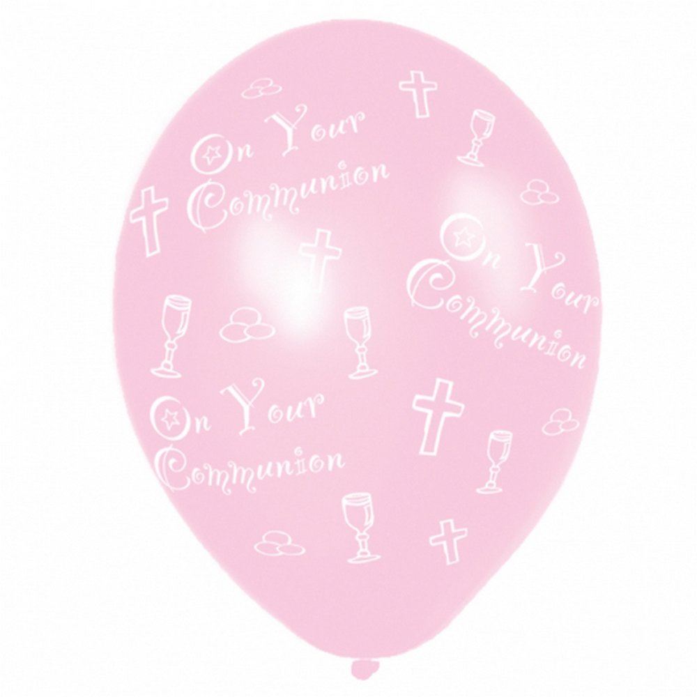 6 Pink Latex Balloons - 12"