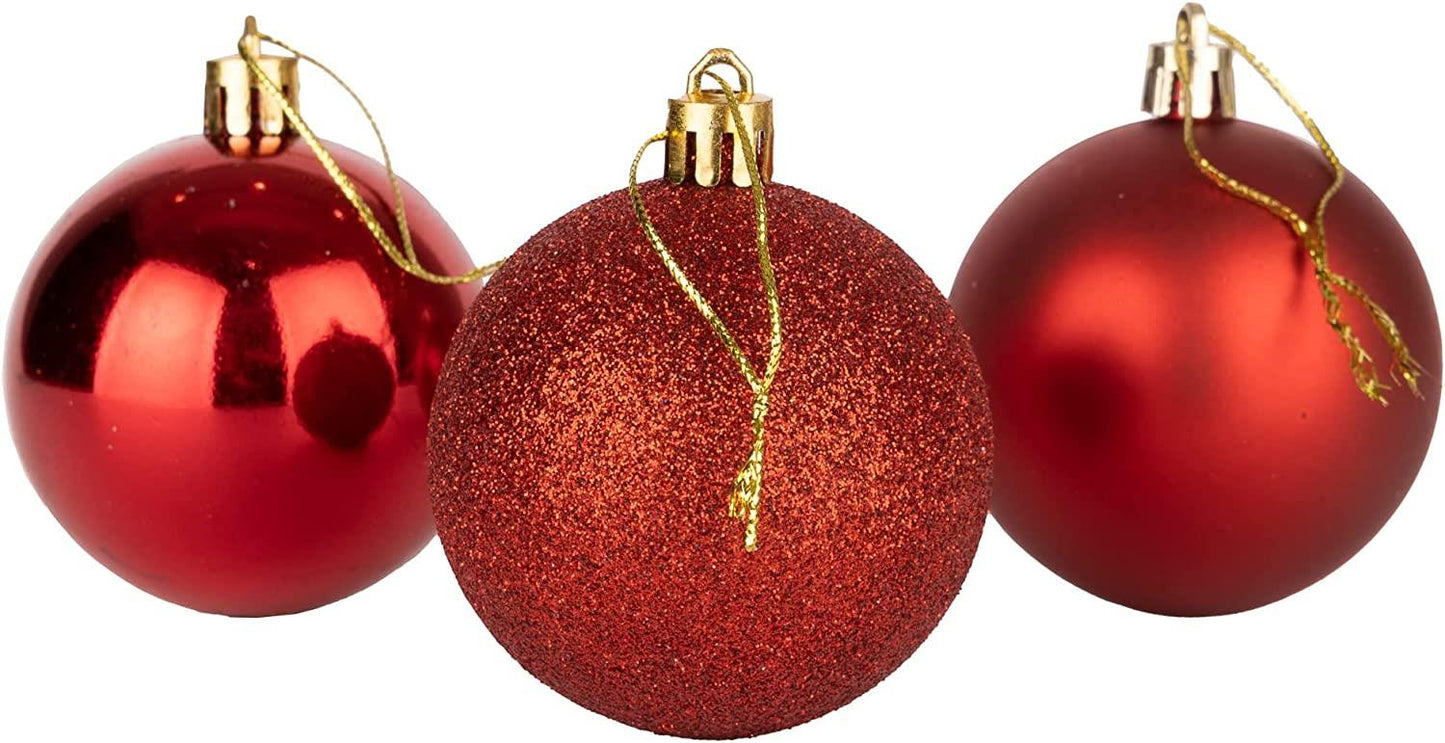 Red Baubles 6CM 6PCS Set