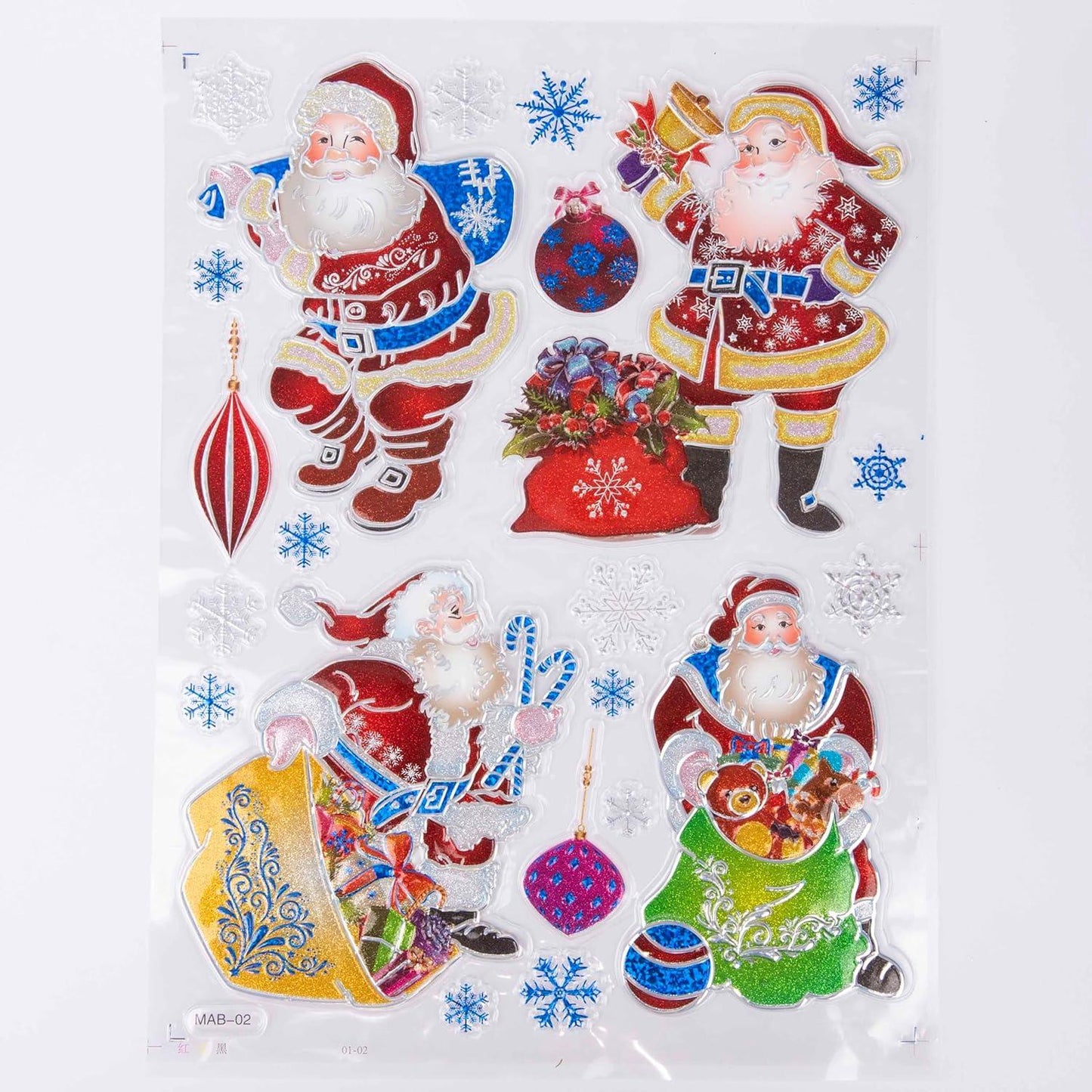 4pk Sheets 3D Window Stickers (81 Stickers) Each Sheet Size 30*45CM