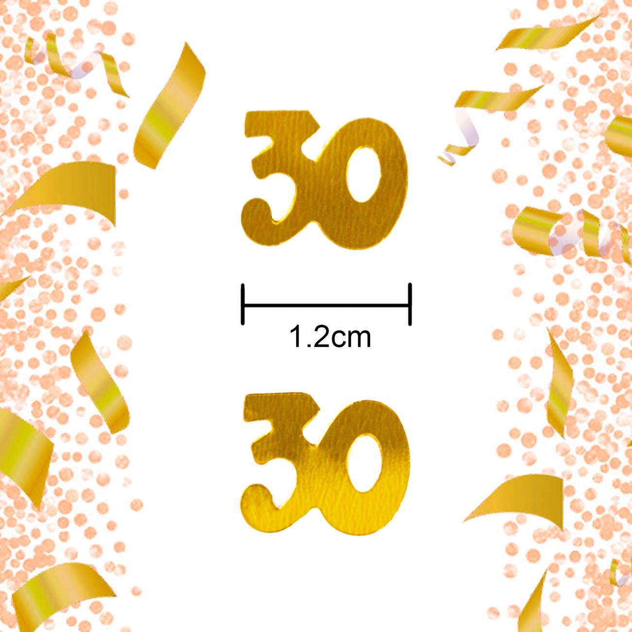 30th Birthday Confetti - Gold, 14g, 2 Pack