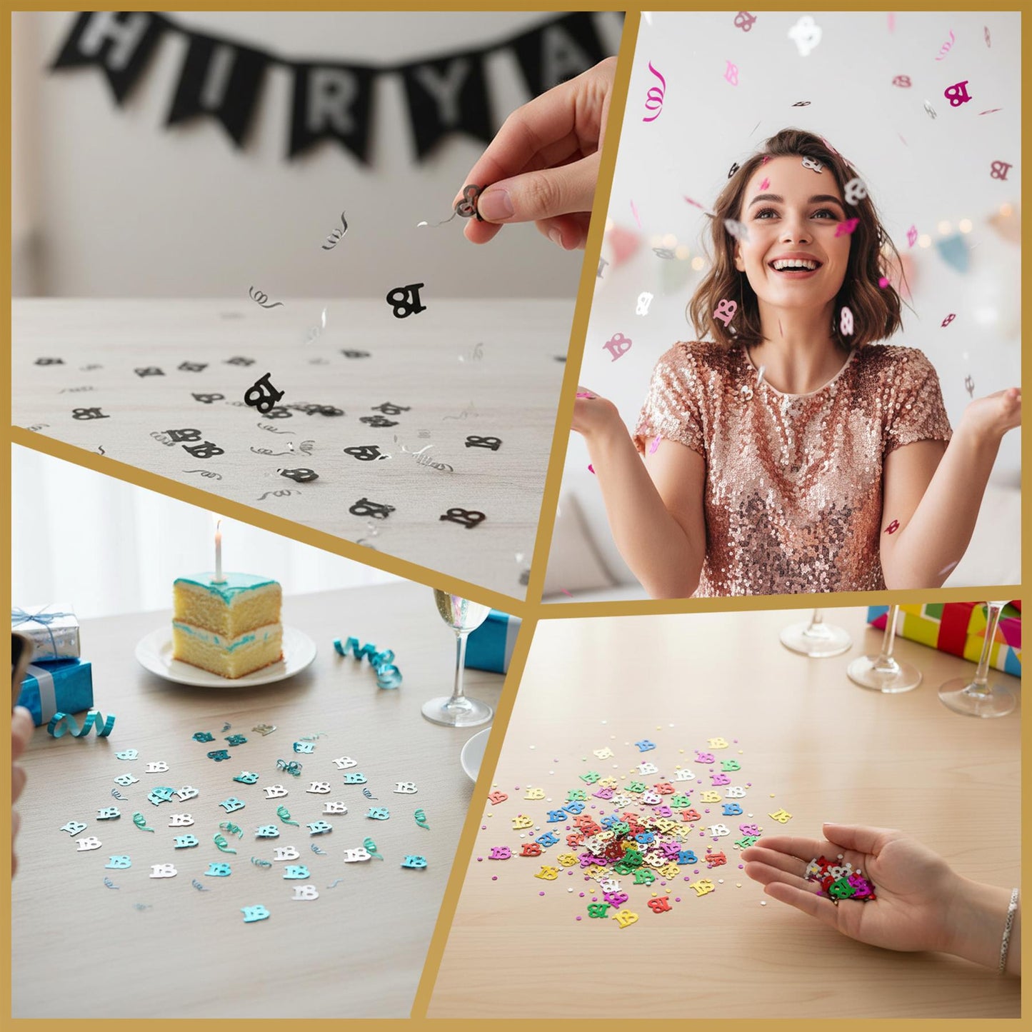 2 x 14g Pink 18th Birthday Confetti