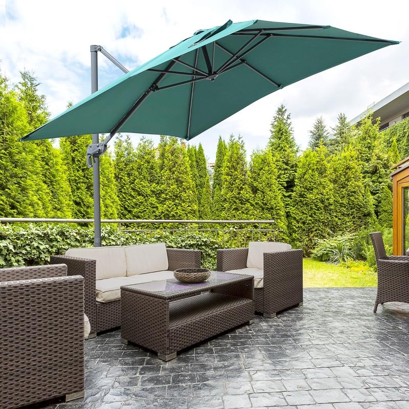 Green Parasol Round Umbrella - 195x30x14.5 cm