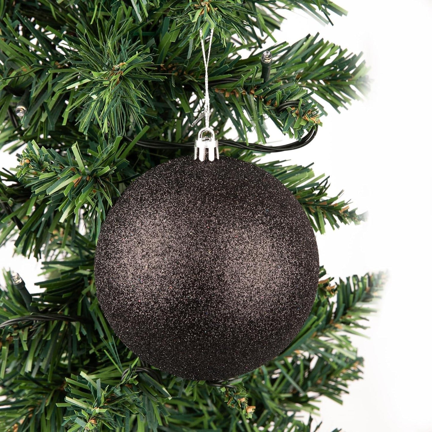 3 Black Baubles (10cm)