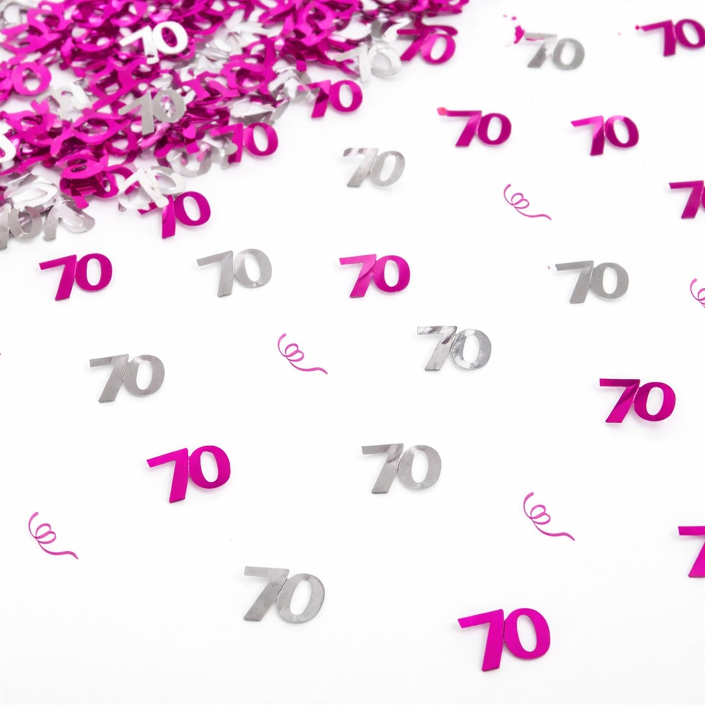 2 x 14g Pink 70th Birthday Confetti