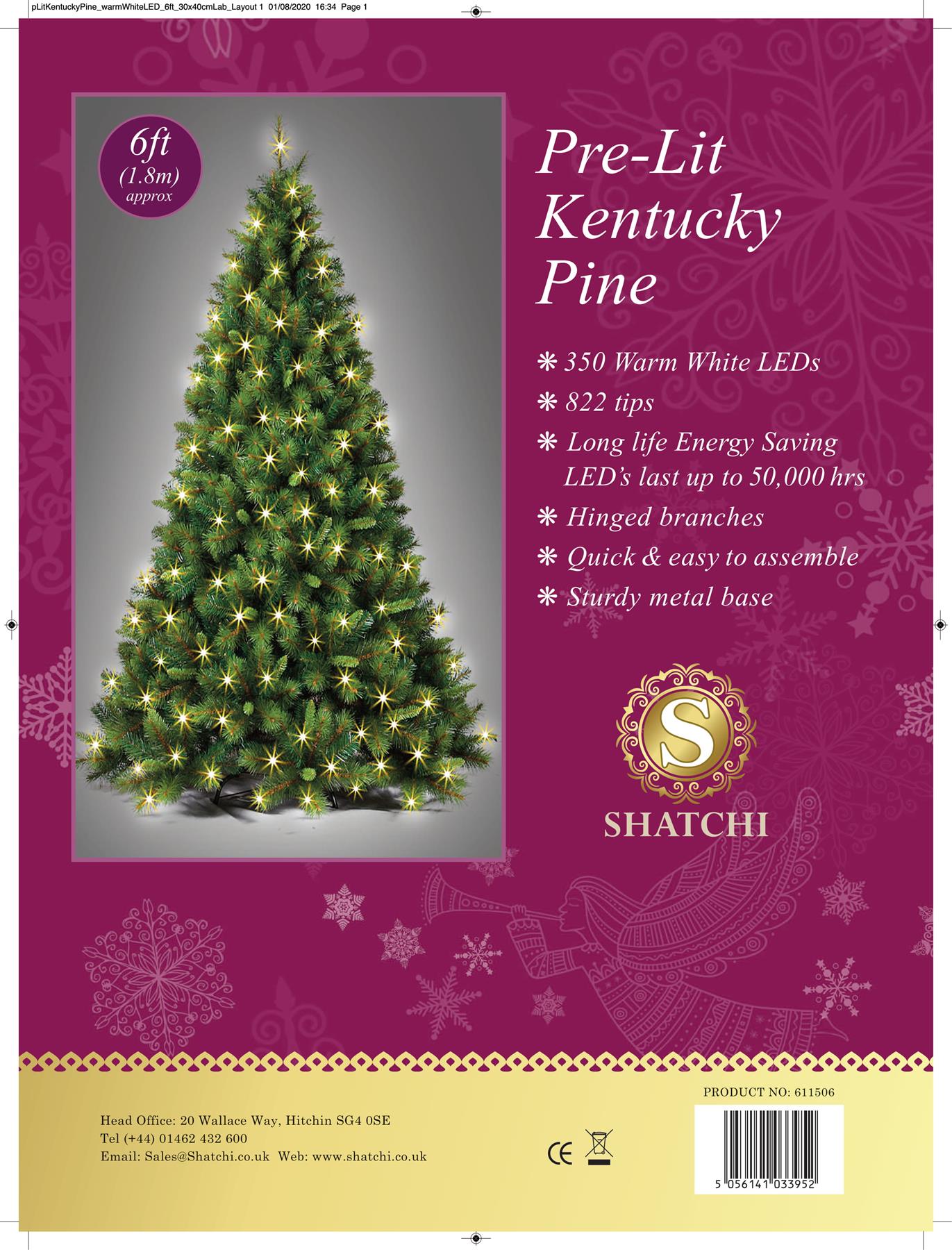 6ft Pre-Lit Green Christmas Tree