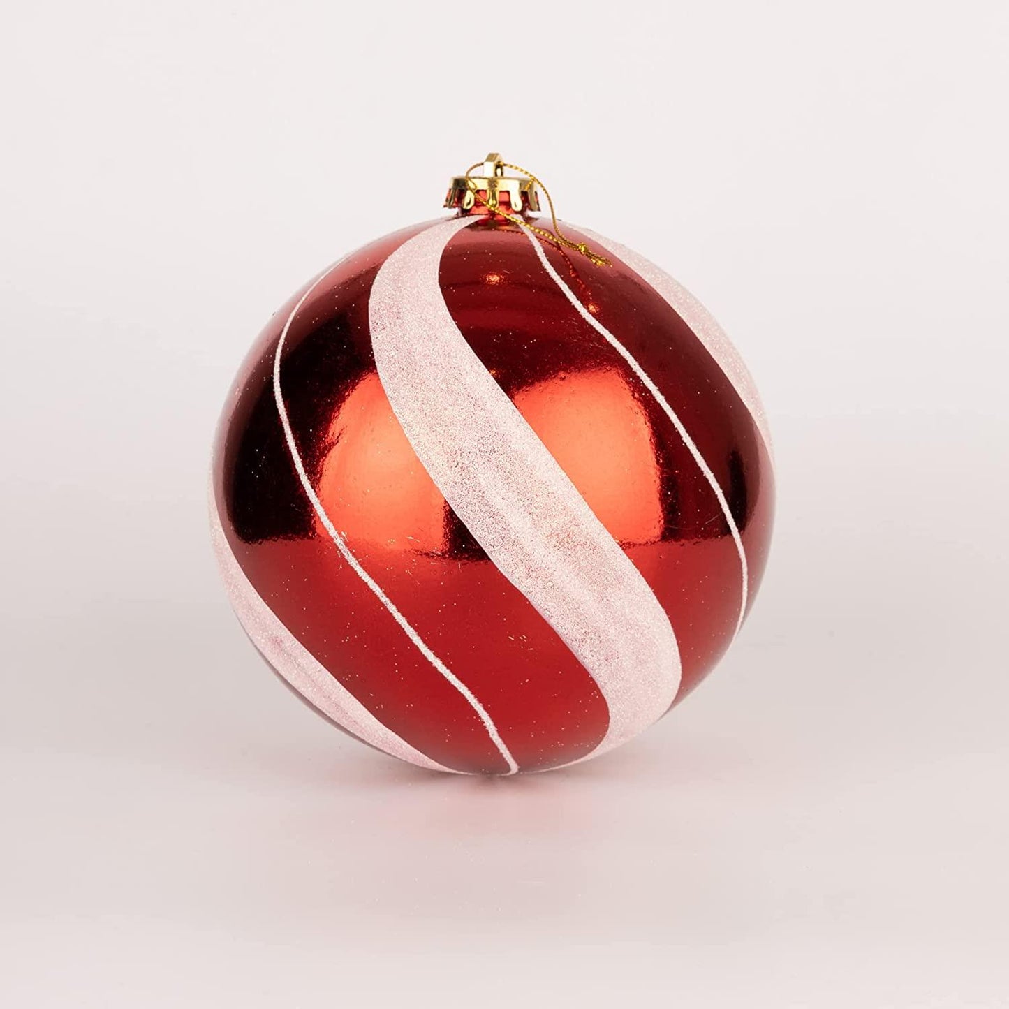 Baubles Candy Stripe 15cm - 3Pcs PVC