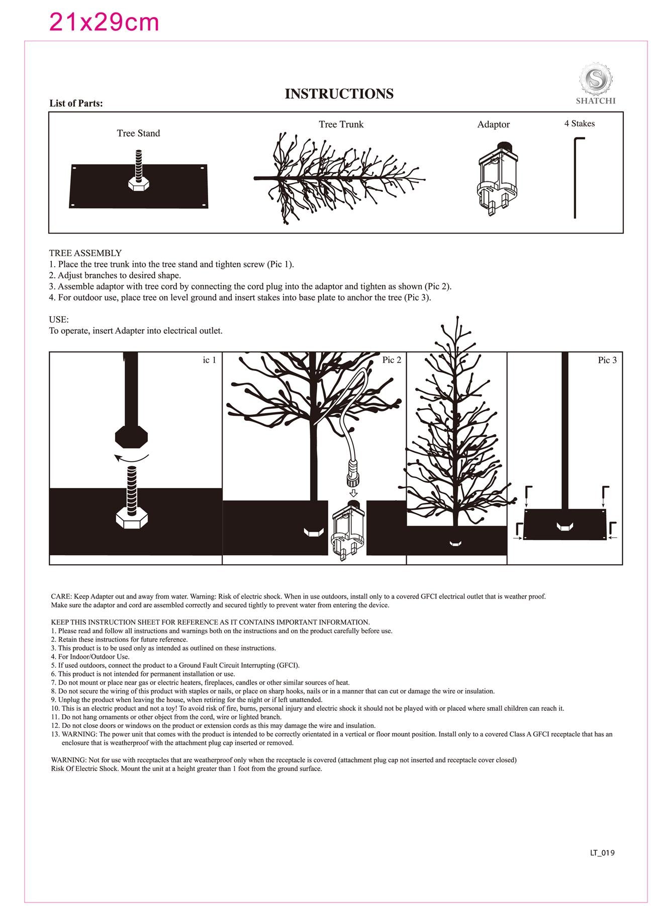 5 Feet Pre-Lit Christmas Twig Tree - 186 LED Lights, Metal Frame