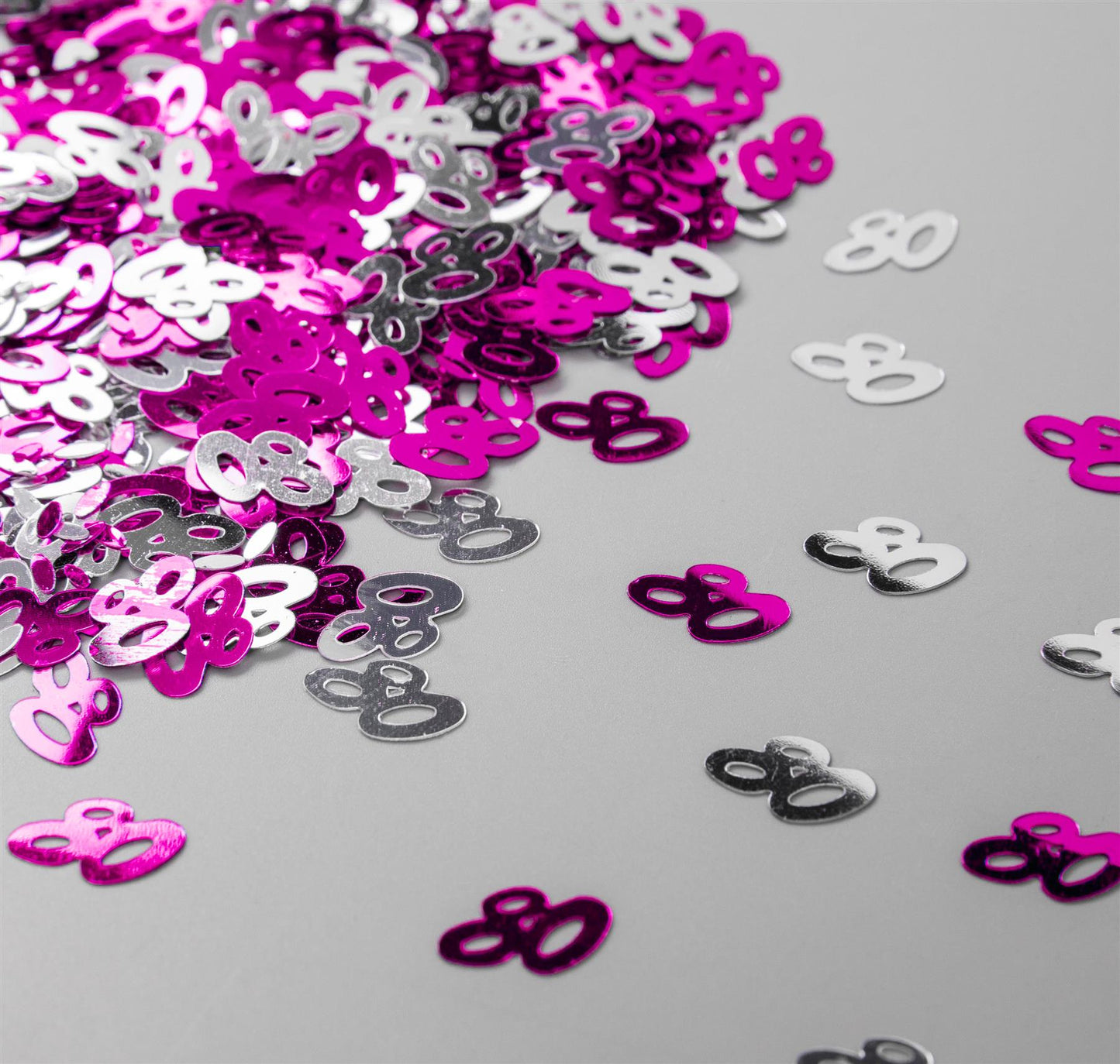 4 Packs 80th Birthday Pink Happy Birthday Confetti