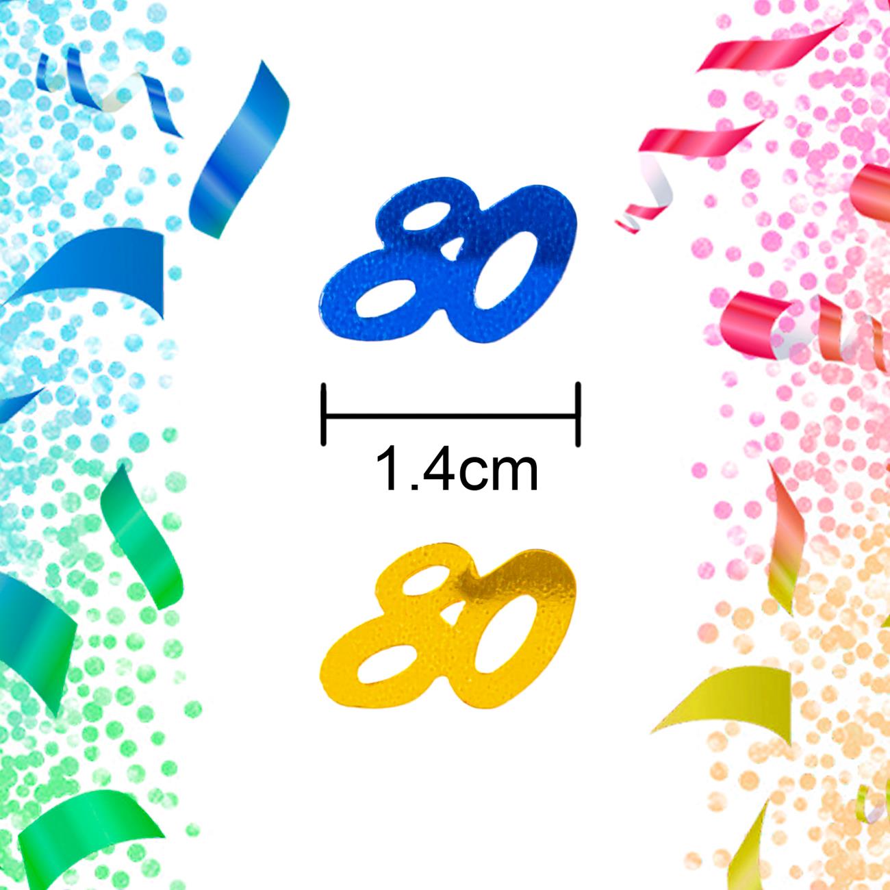 4 x 14g 80th Mix Happy Birthday Confetti