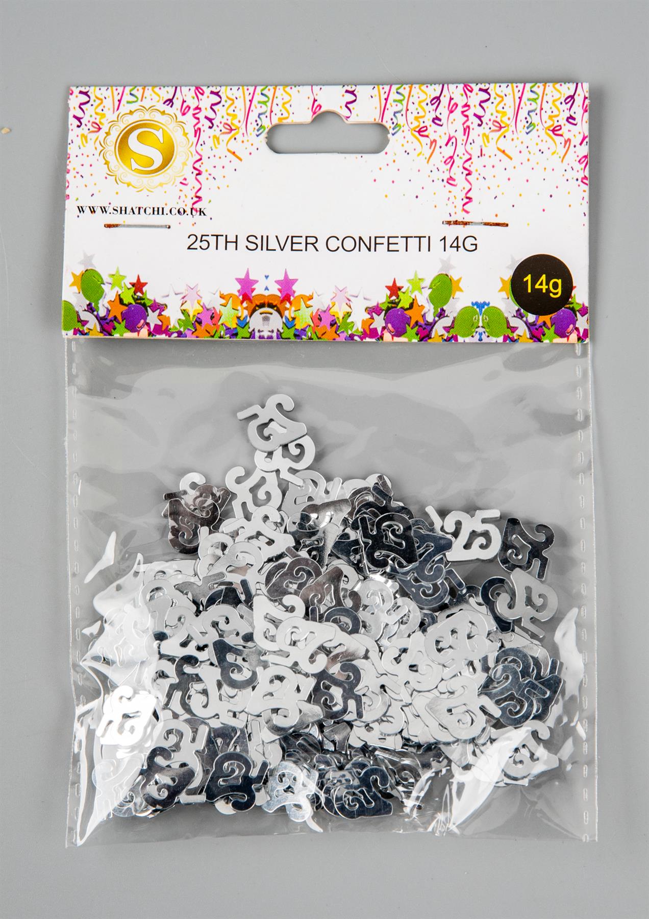 25th Confetti Silver 14G 1PK