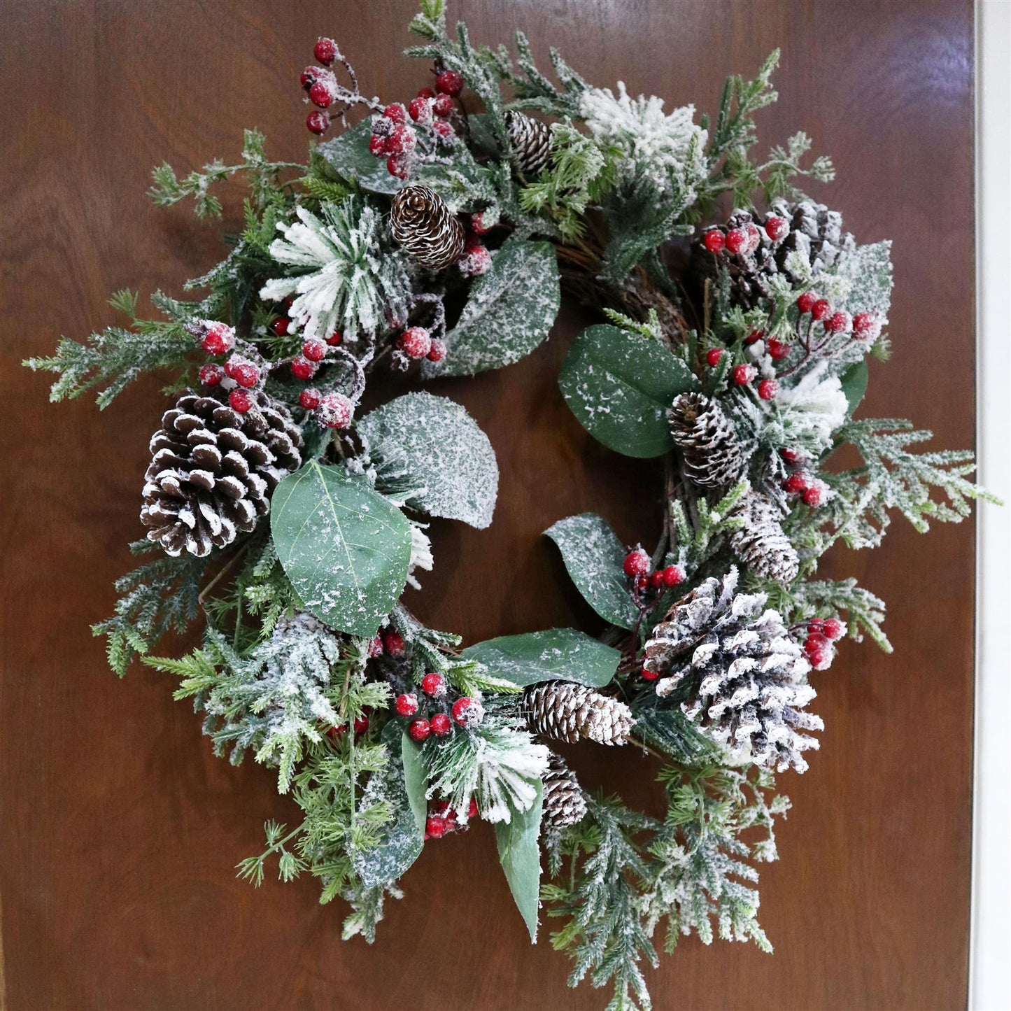 60cm Decorative Wreath with Berry Flowers