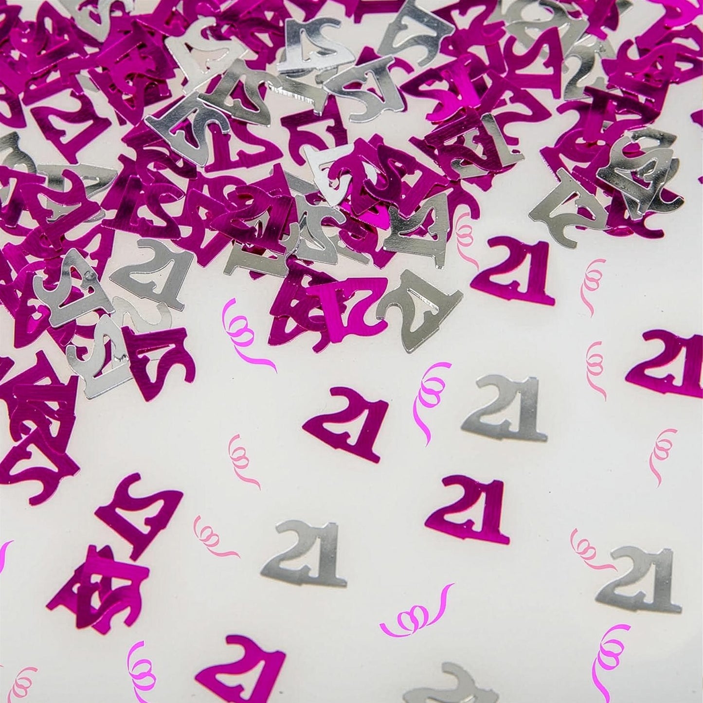 4 Packs of 21st Pink Happy Birthday Confetti Sprinkles