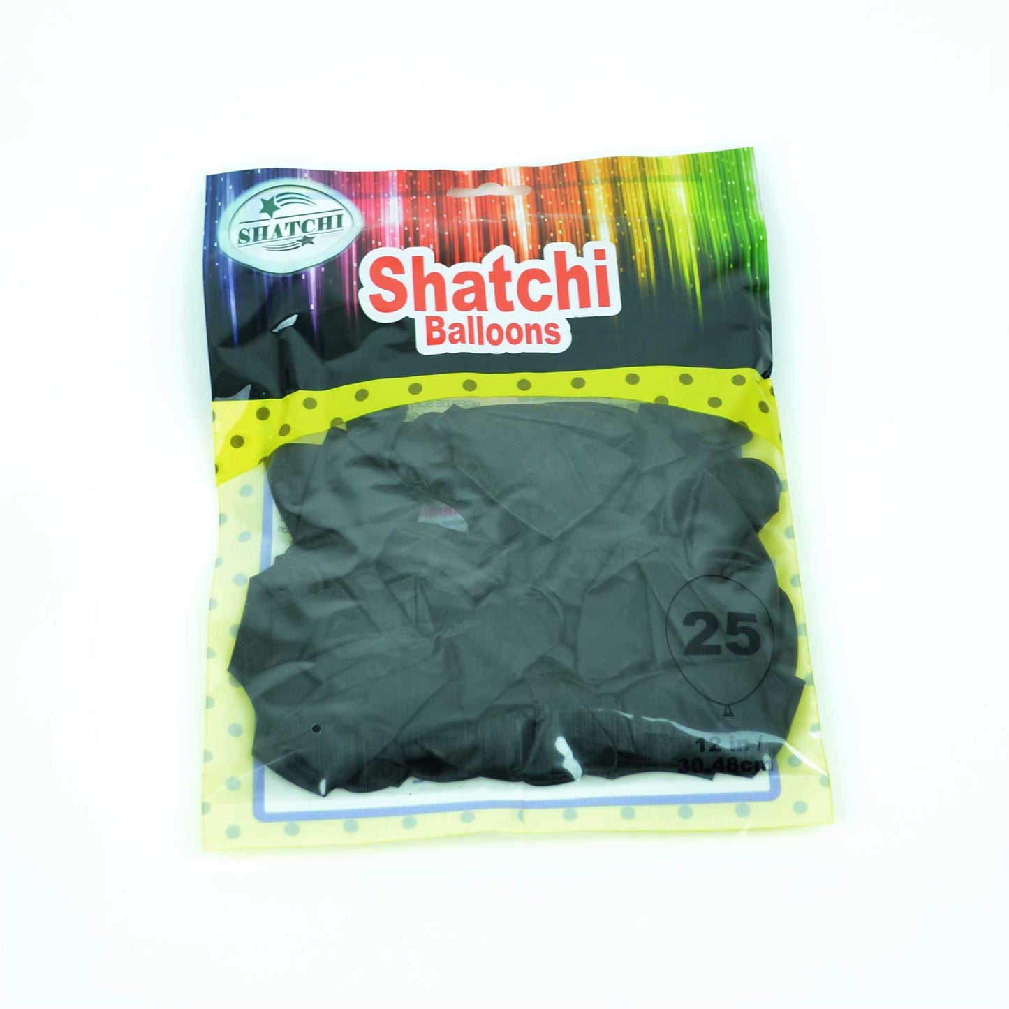 25 x Black Latex Balloons 12in