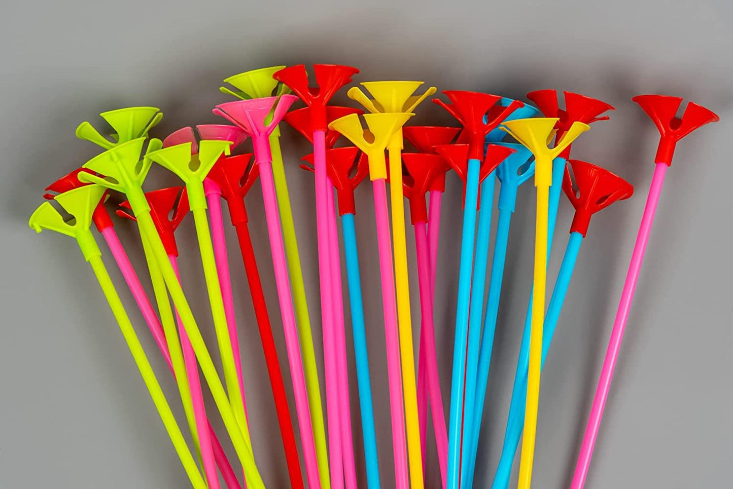 100 Pcs Emoji Balloons Assorted Latex 12" - with 100 Sticks