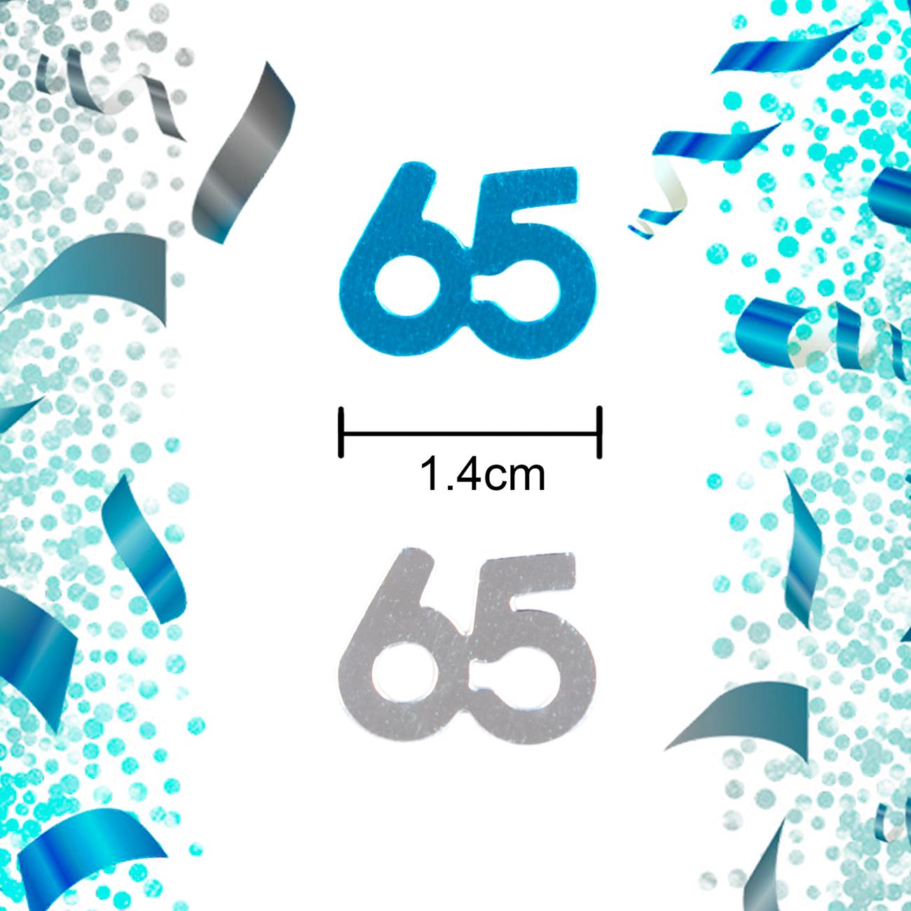 65th Confetti Blue/Silver - 4 Packs, 14g Each