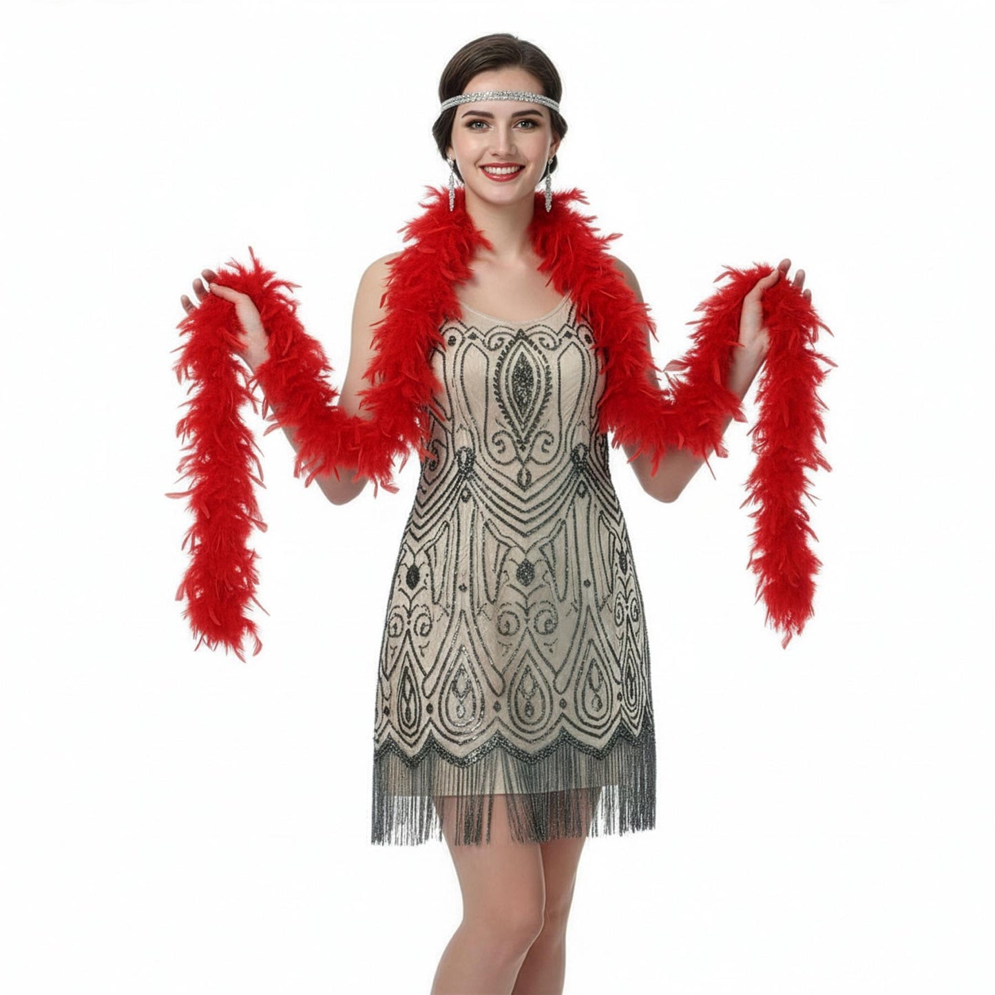 Red Feather Boa