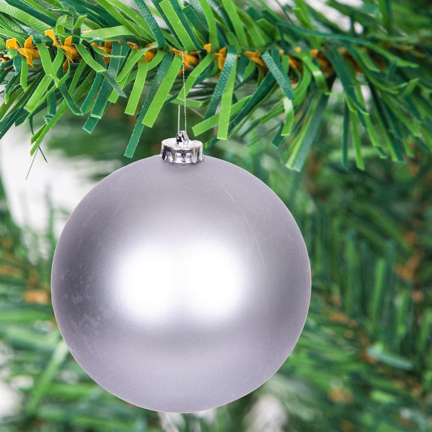 3 Mid Grey Baubles (15cm)