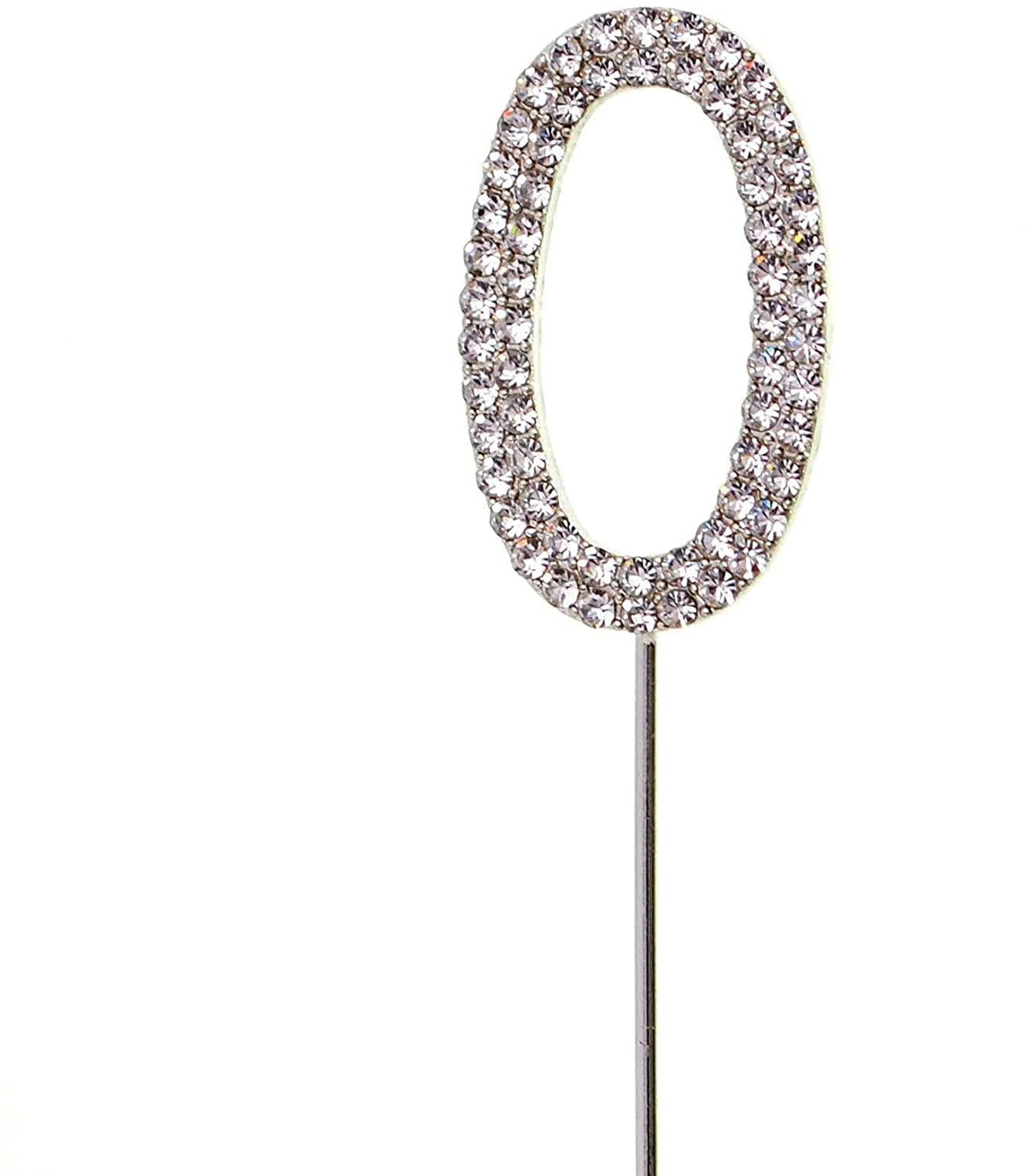 Cake Topper Number 30 - Silver Diamond