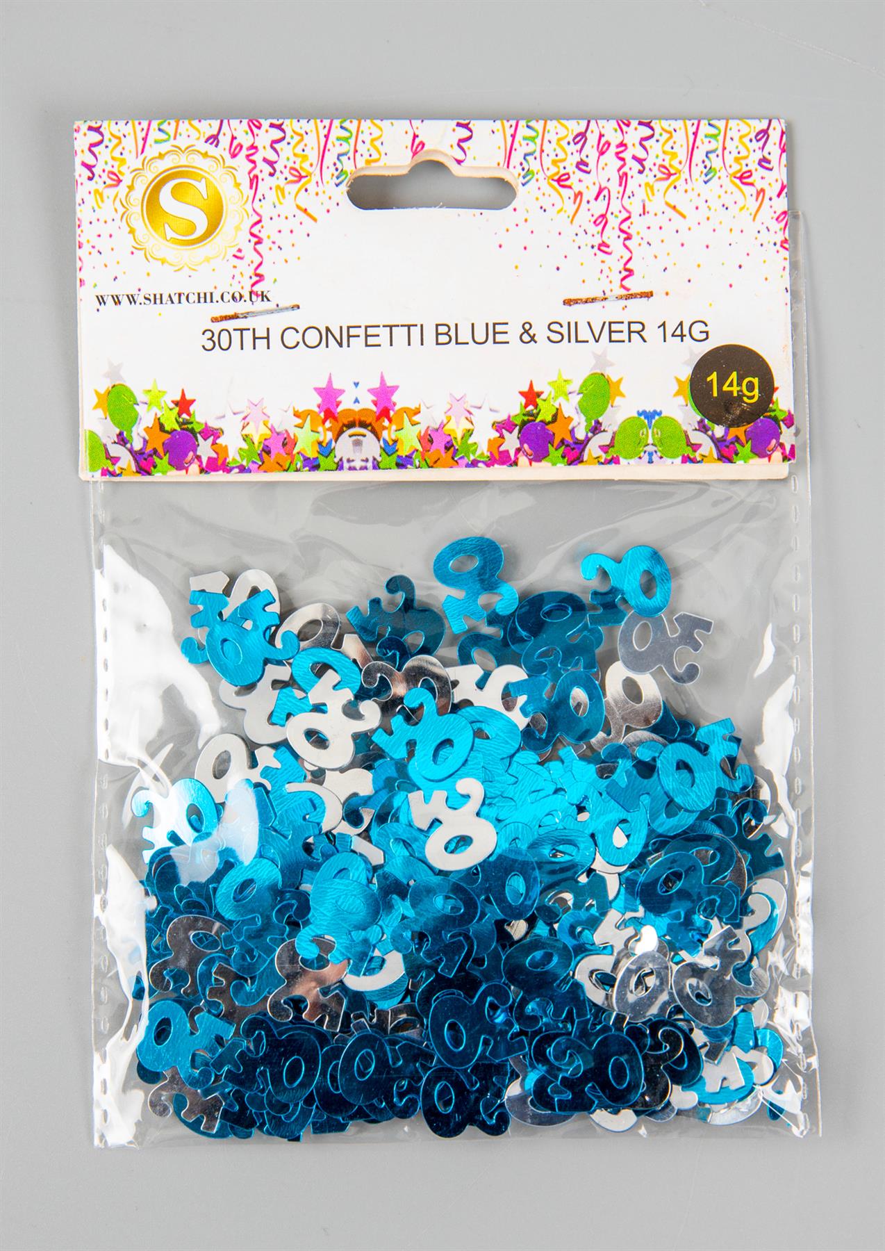 14g 30th Blue Happy Birthday Confetti