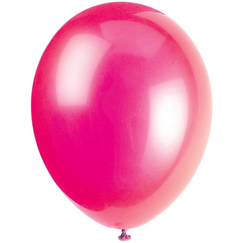 100 Pcs 12" Metallic Fuchsia Pink Balloons