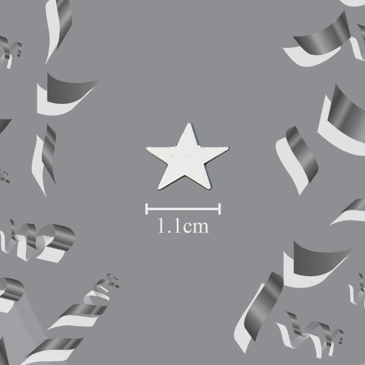 3 Packs of 14g Silver Star Confetti