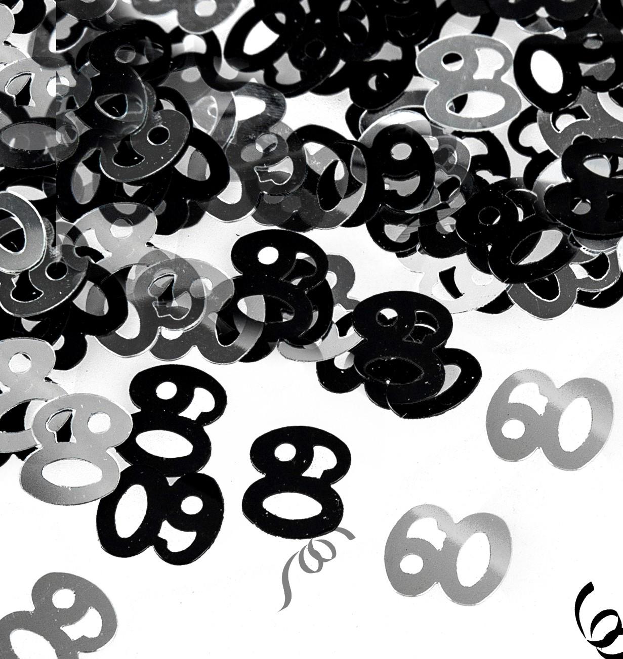 4 Packs of 60th Blue Happy Birthday Confetti 14g each