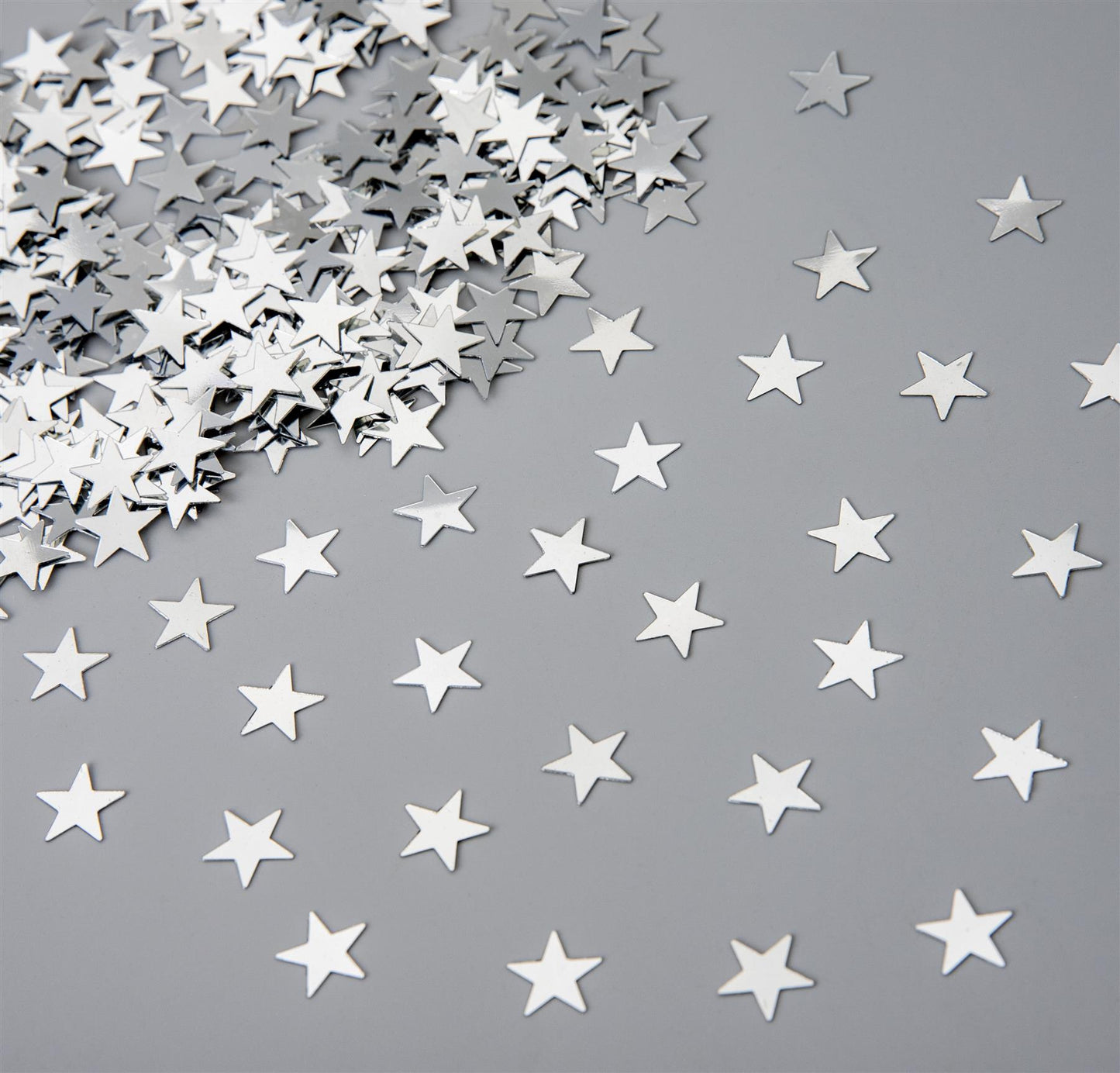 3 Packs of 14g Silver Star Confetti