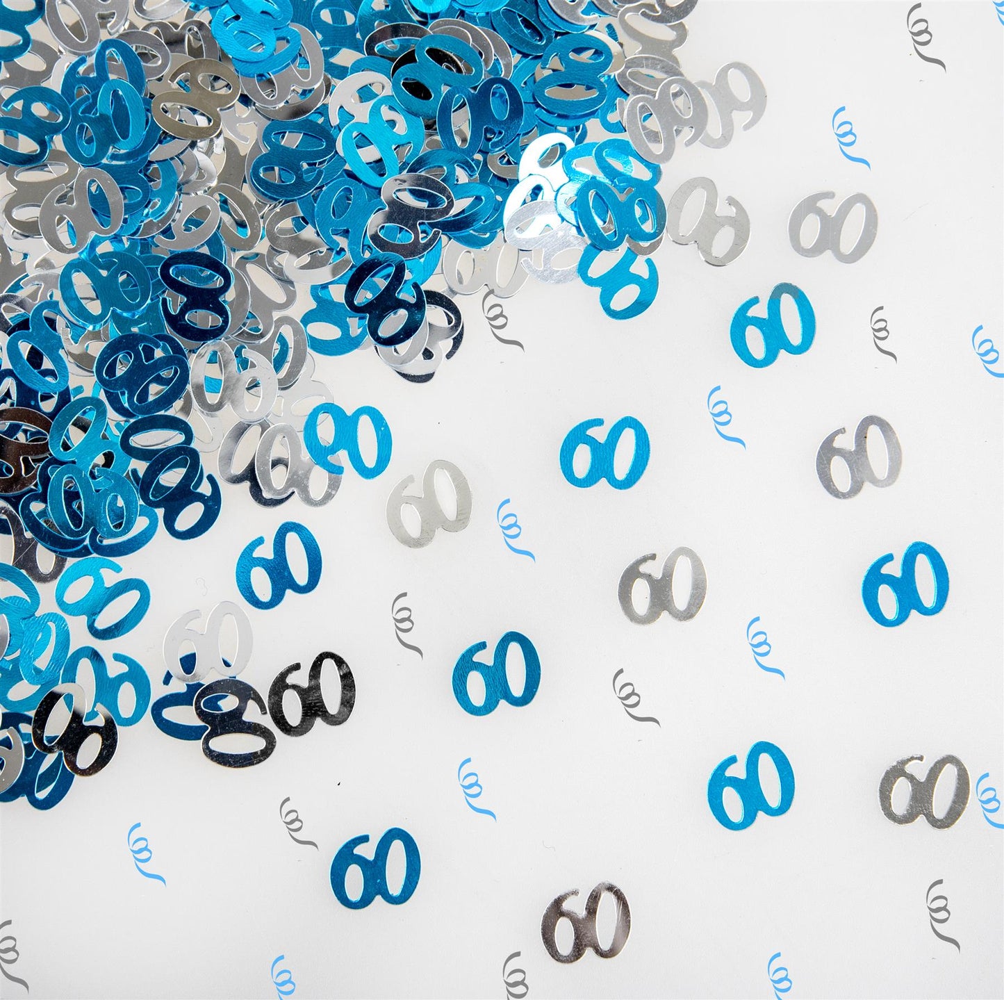 2 Packs of 14g 60th Blue Happy Birthday Confetti Sprinkles
