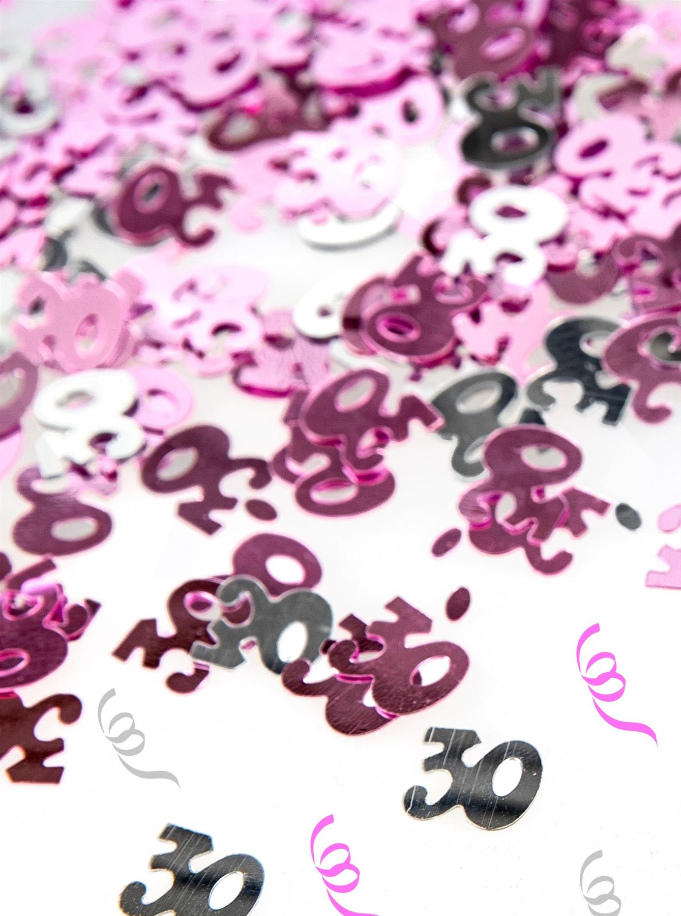 4 Pks 14g 30th Pink Happy Birthday Confetti