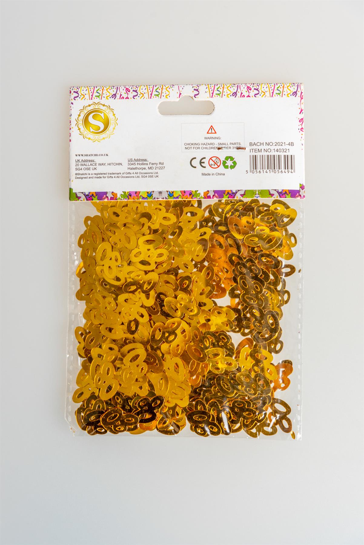 14g Gold 80th Confetti