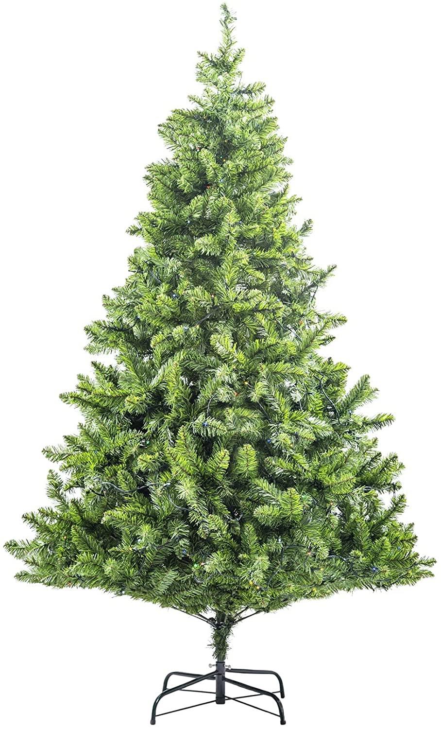 8Ft Pre-Lit Imperial Pine Christmas Tree Green Multicolour LEDs