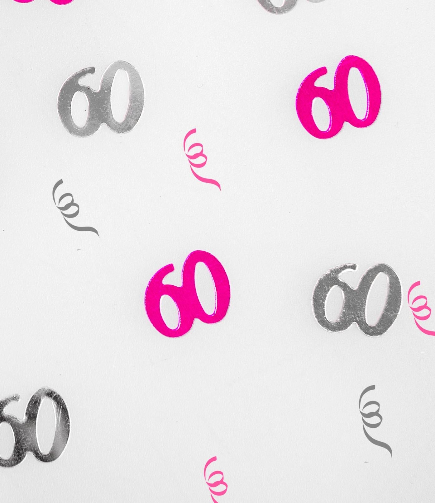 4 x 14g 60th Pink Happy Birthday Confetti