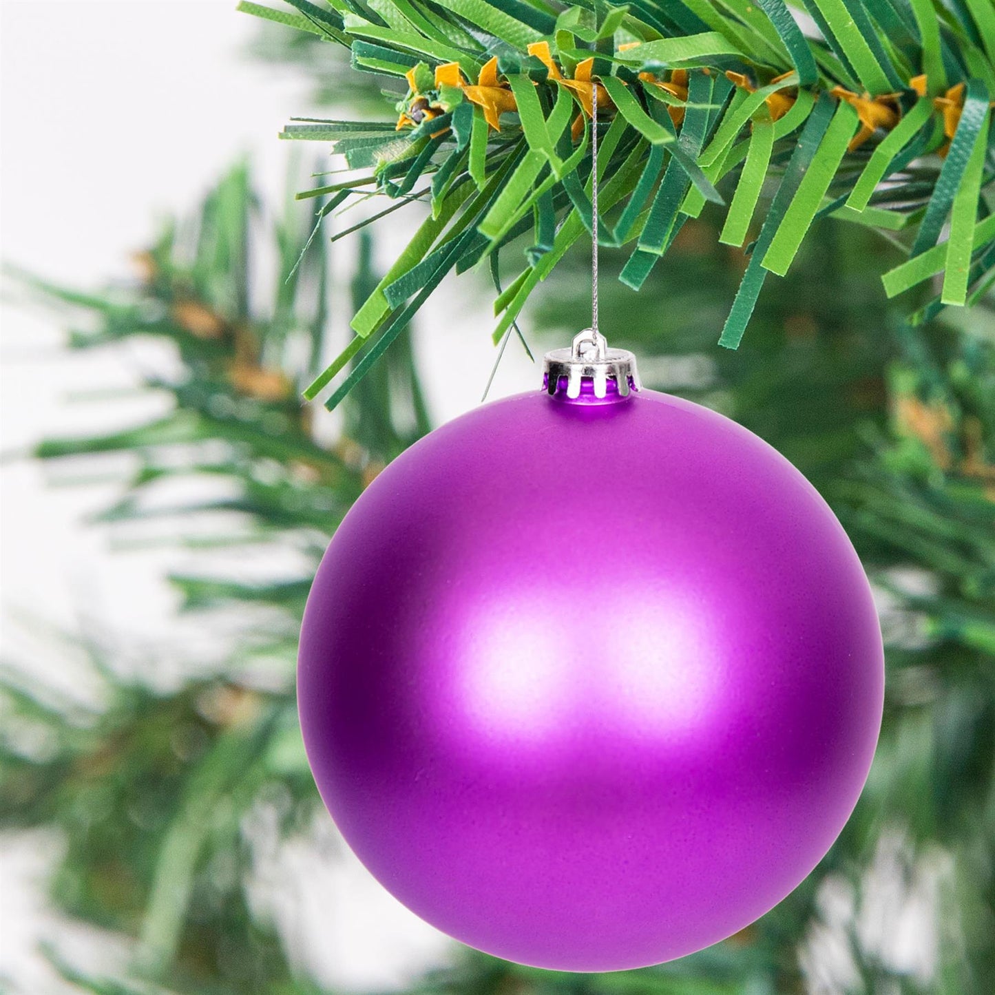 Purple Baubles - 35cm, 3 Pieces Set, PVC