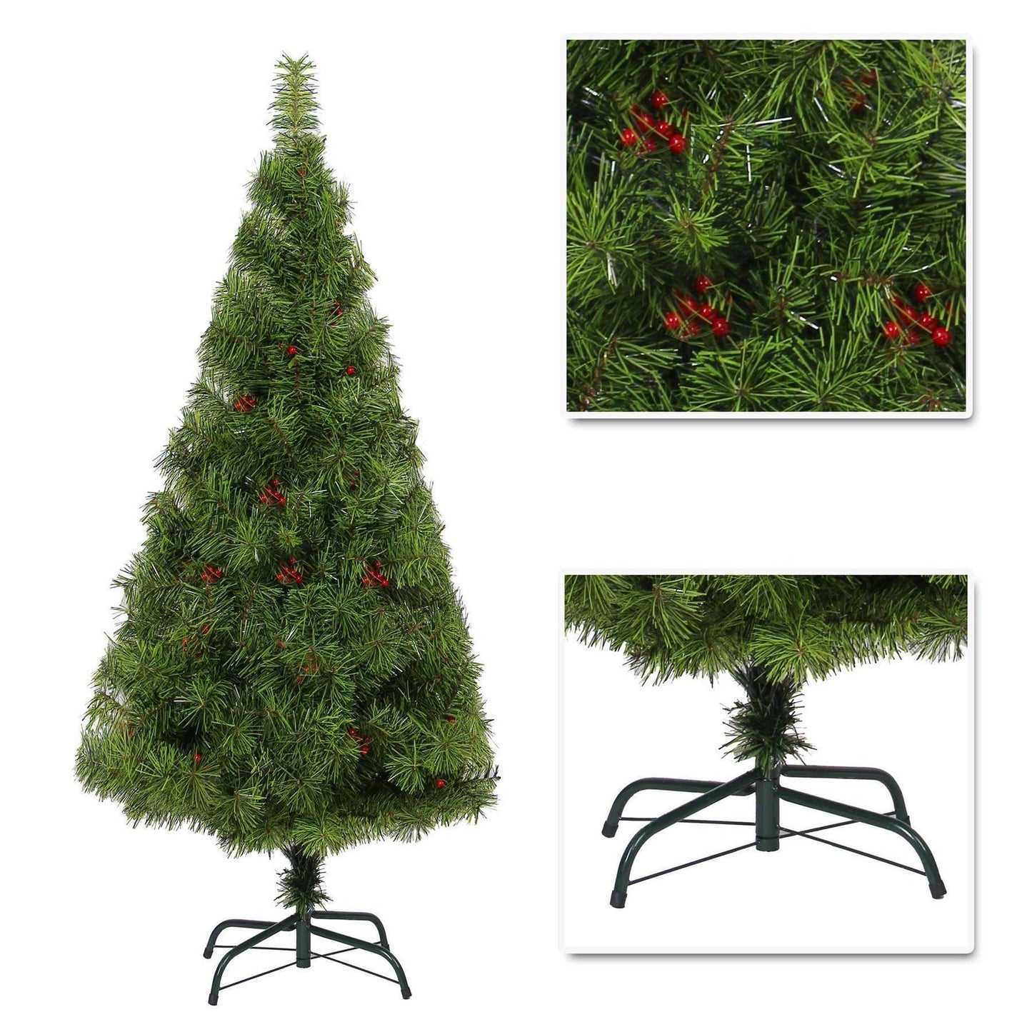 6ft Pre-Decorated Elegant Artificial Christmas Tree, 180cm