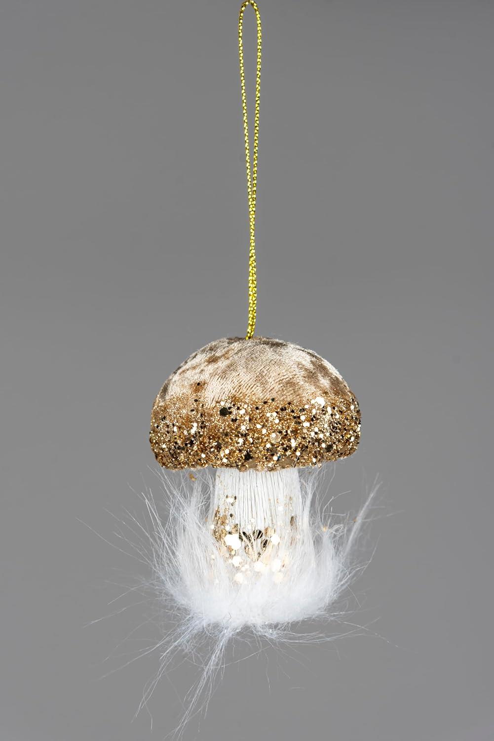 Gold Mushroom Decoration 6x7cm