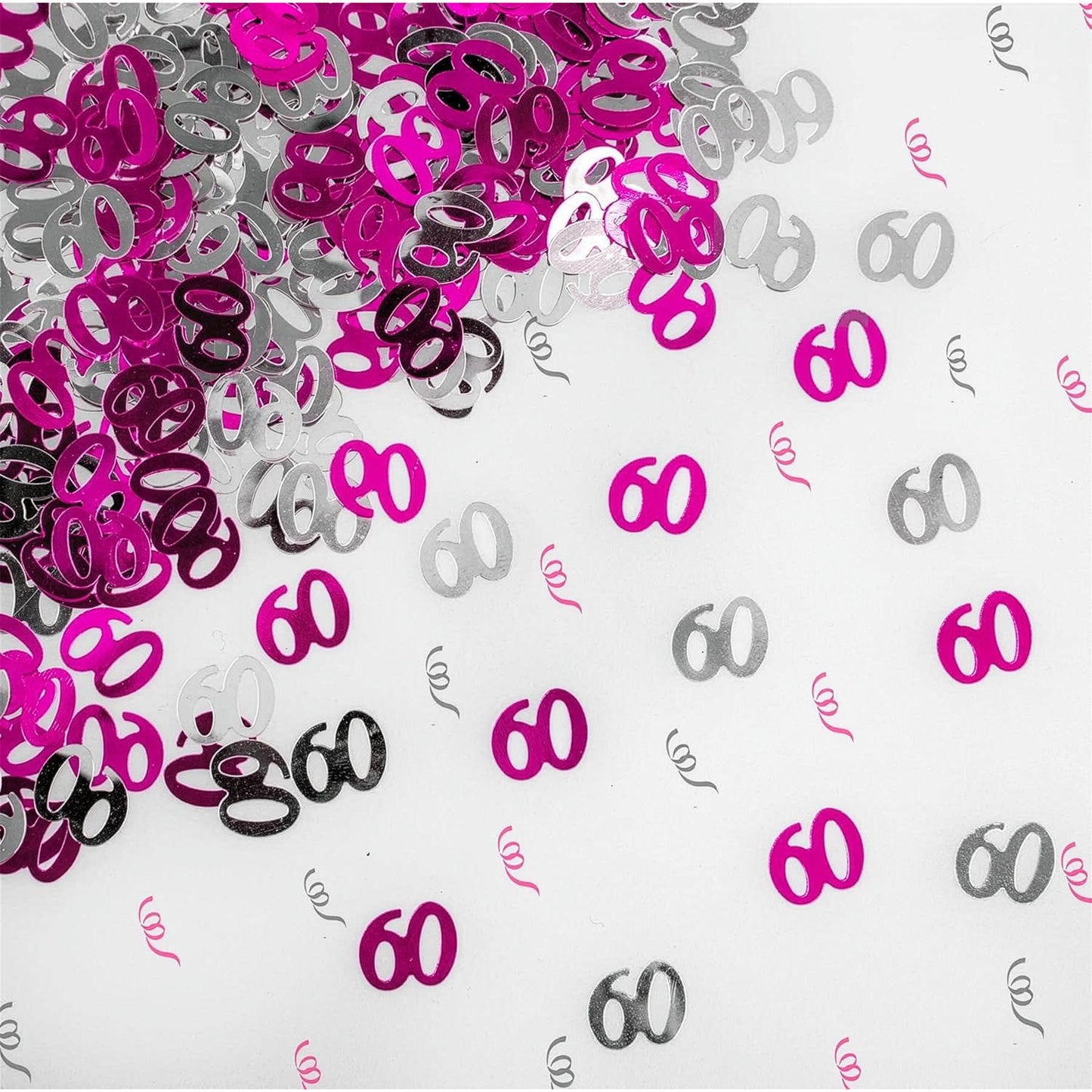 4 x 14g 60th Pink Happy Birthday Confetti