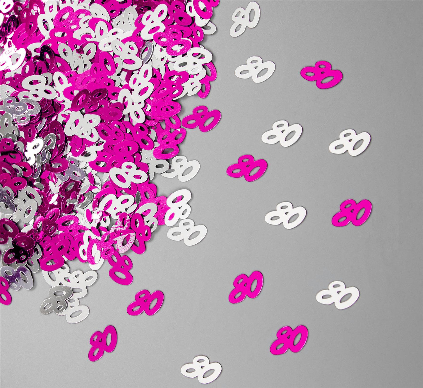 4 Packs 80th Birthday Pink Happy Birthday Confetti