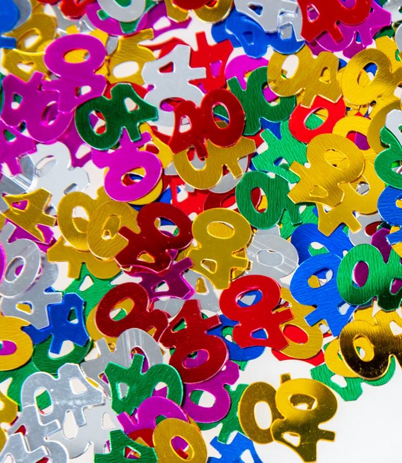 4 Packs of 14g 40th Mix Happy Birthday Confetti Sprinkles