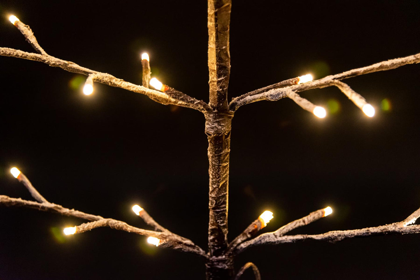 5ft Pre-Lit LED Light Snowy Brown Snow Twig Tree