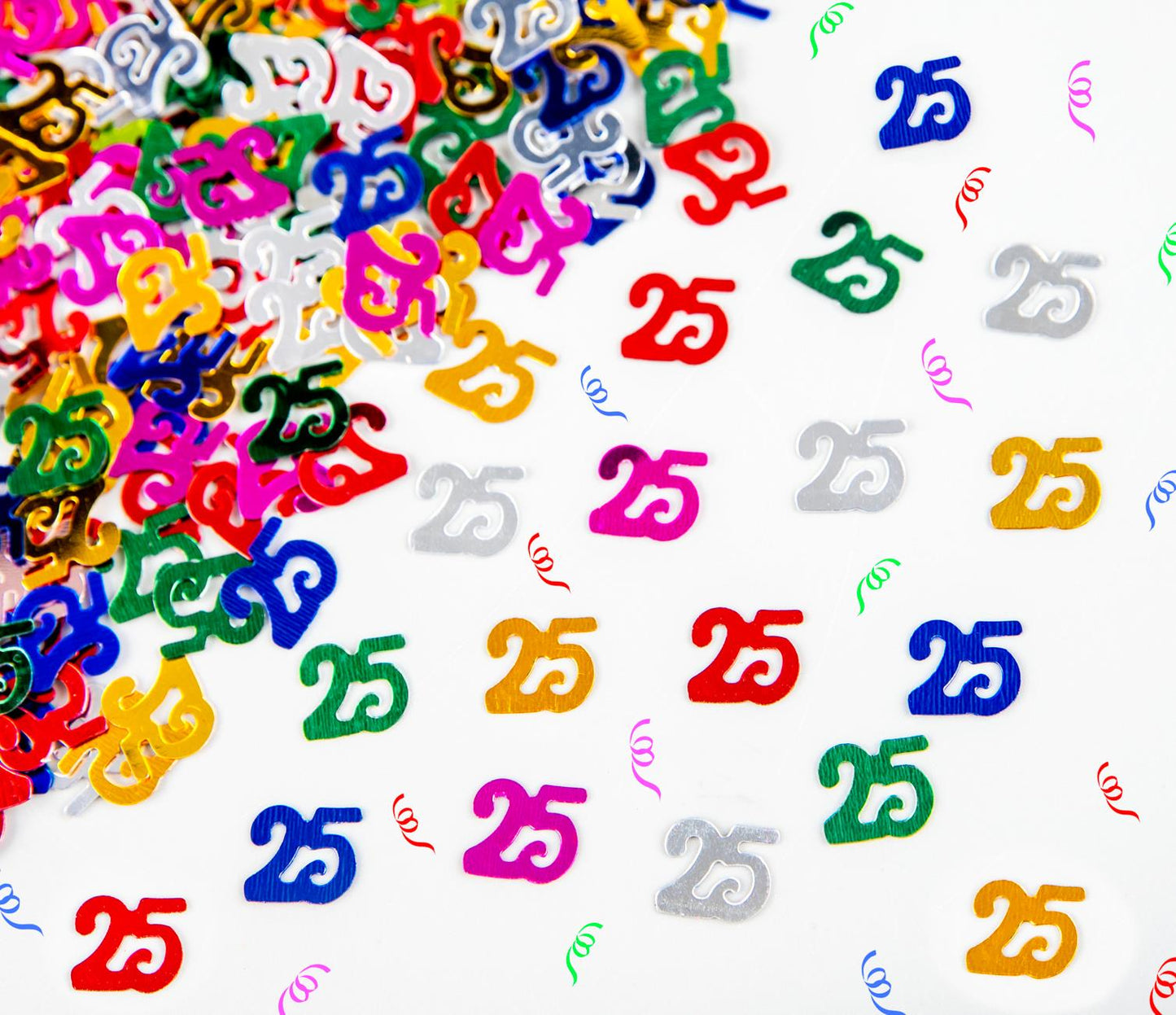 4 Packs 25th Birthday Confetti
