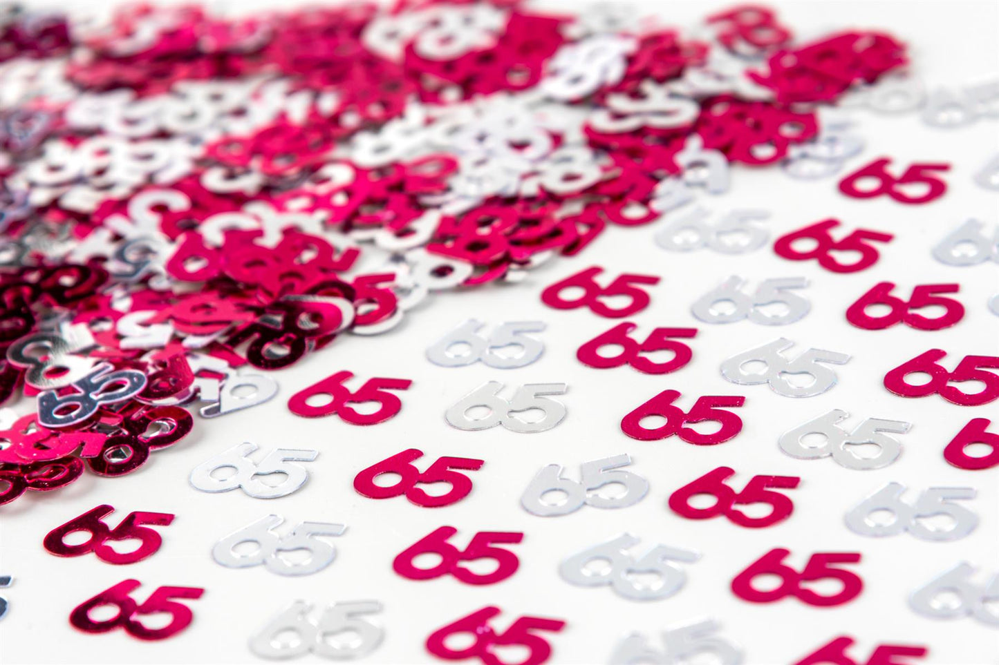 65th Confetti Pink & Silver 14G 1PK