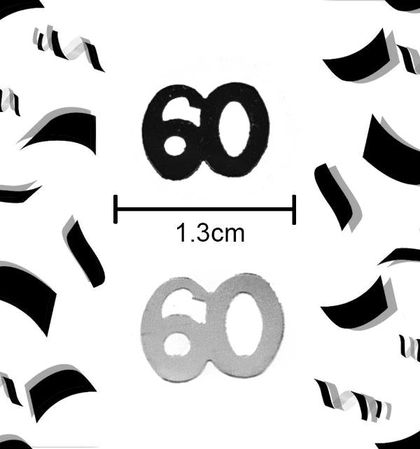 4 Packs of 60th Blue Happy Birthday Confetti 14g each