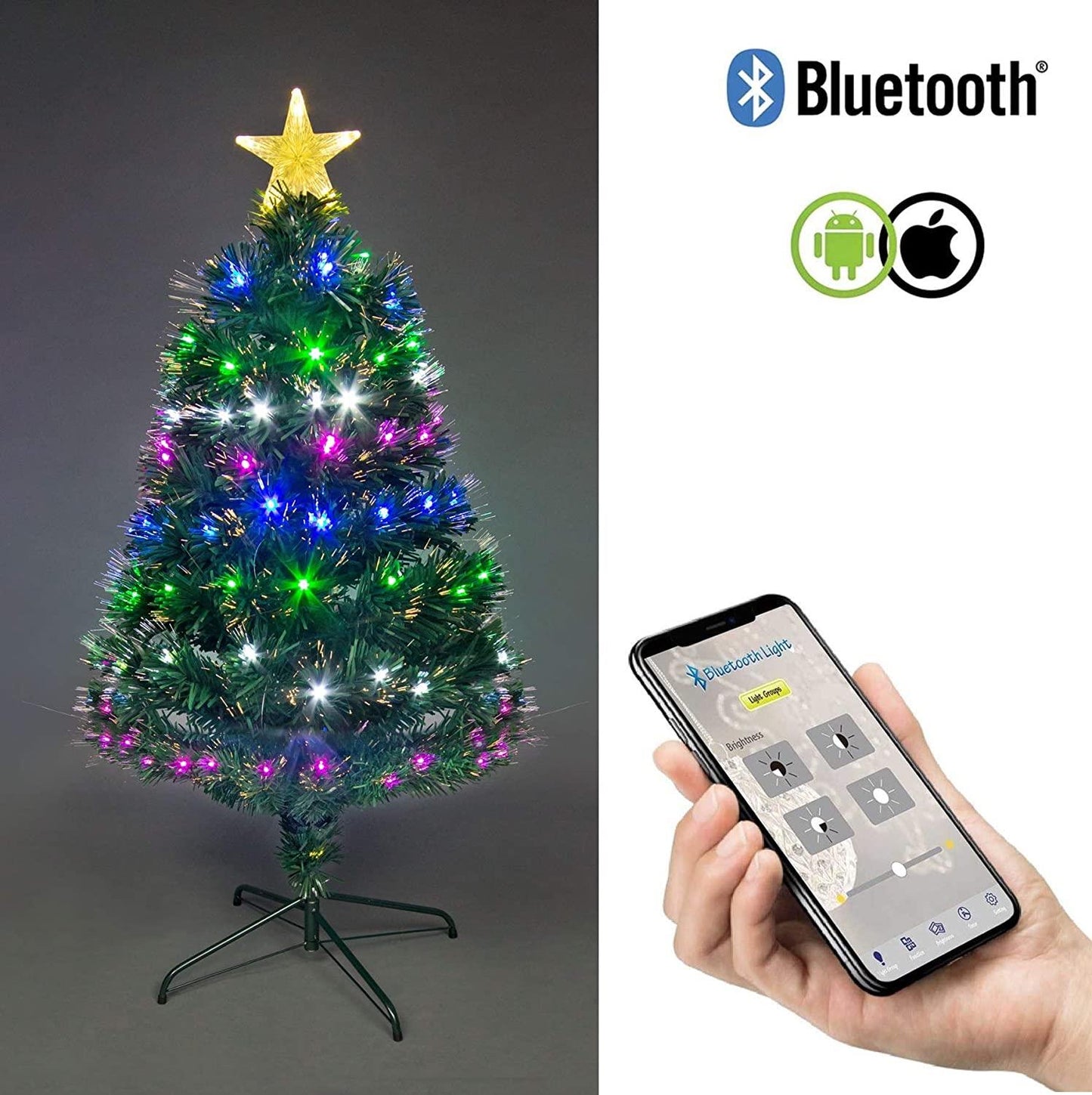 4ft Bluetooth LED Fibre Optic Tree