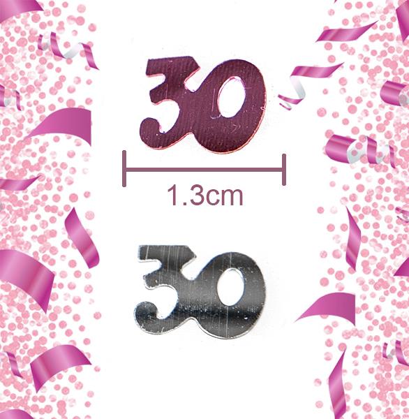 4 Pks 14g 30th Pink Happy Birthday Confetti