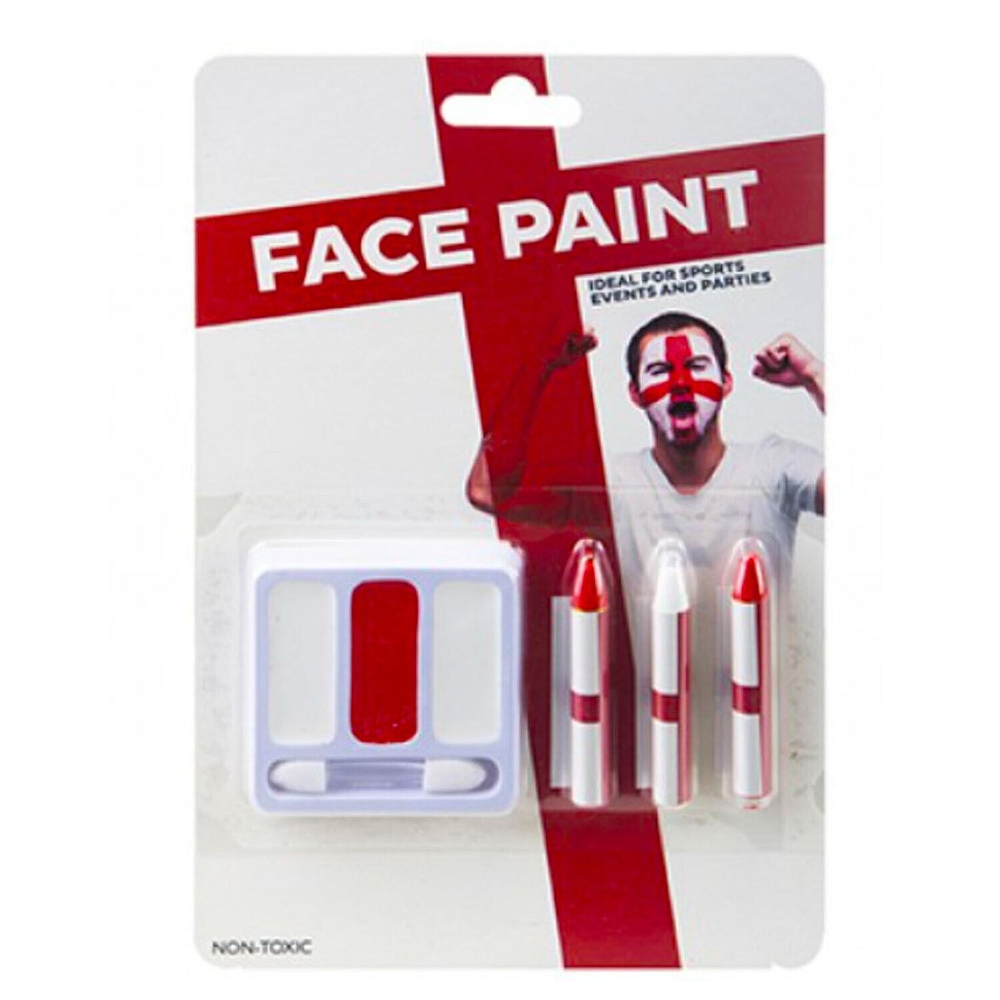 England Red and White Face Paint