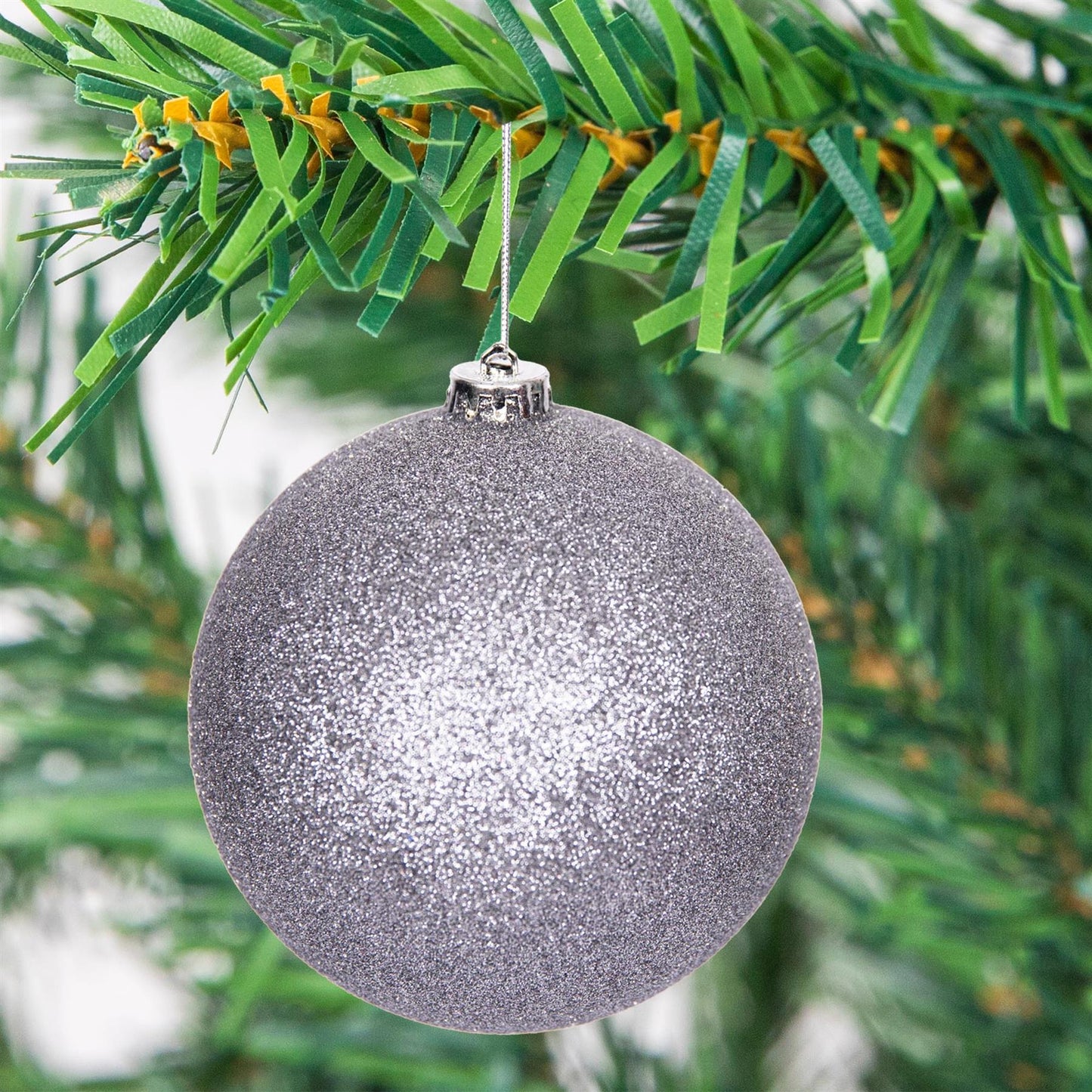 3 Mid Grey Baubles (15cm)